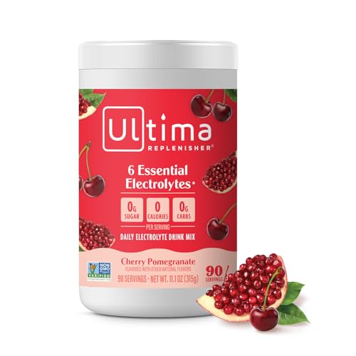 Image 9 of Cherry Pomegranate / 90 servings (Pack of 1) for the product Ultima Replenisher Electrolyte Powder Drink Mix