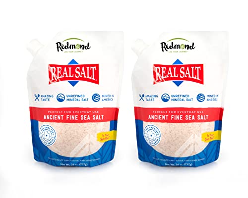 Image 1 of Default Title for the product REDMOND Redmond Real Salt - Sea Salt, Gluten Free Fine, 26 Oz Pouch (2 Pack)