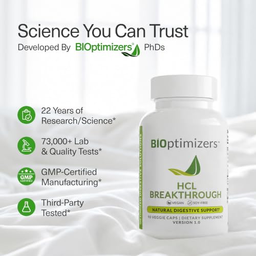 Image 6 of BIOptimizers HCL Breakthrough Betaine HCl 90 Pepsin-Free Capsules