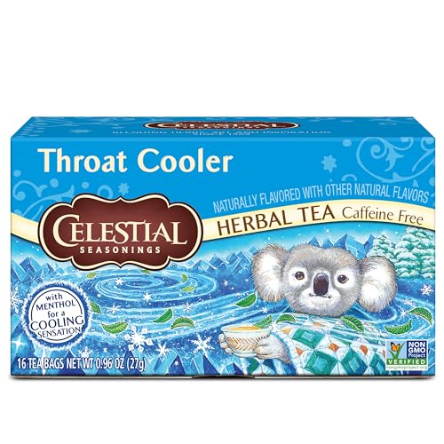 Image 5 of Celestial Seasonings Throat Cooler Herbal Tea, Caffeine Free, 16 Tea Bags Box
