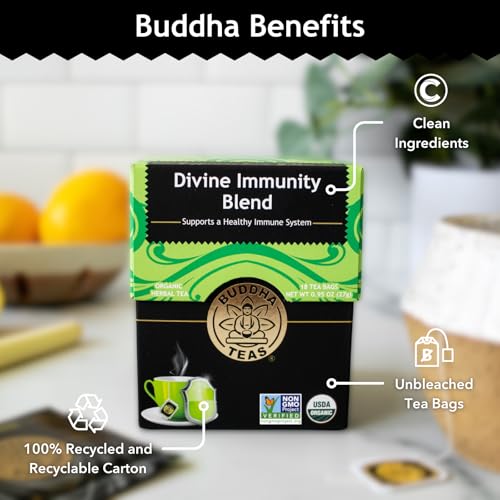 Image 5 of Buddha Teas Organic Divine Immunity Blend Herbal Tea Caffeine Free