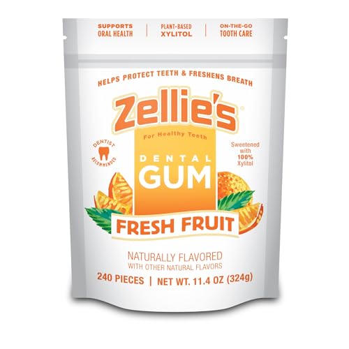Image 7 of Fresh Fruit / 240 Count (Pack of 1) for the product Zellie's 100% Xylitol Chewing Gum