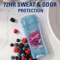 Thumbnail for Image 3 of Secret Antiperspirant Deodorant for Women, Berry Scent, 2.6 oz Pack of 6