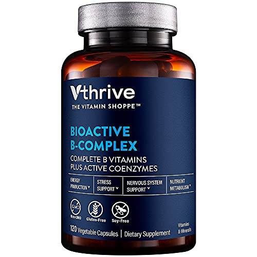 Image 1 of Default Title for the product Vthrive Bioactive B-Complex - Vitamin B + Active Coenzymes for Energy Production (120 Vegetable Capsules)