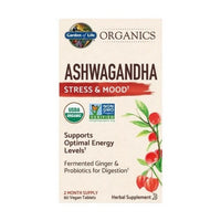 Thumbnail for Garden of Life Organics Ashwaganda Stress & Mood 60 Vegan Tabs
