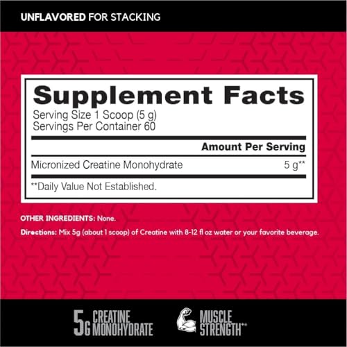 Image 2 of BSN Micronized Creatine Monohydrate Powder, 5g per Serving, 60 Servings