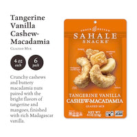 Thumbnail for Image 2 of Sahale Snacks Tangerine Vanilla Cashew-Macadamia Glazed Mix, 4 oz Pouches (6 Packs)