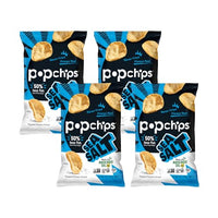 Thumbnail for Image 1 of Default Title for the product popchips Popchips Potato Chips, Sea Salt, 4ct 5.0oz Share Bags