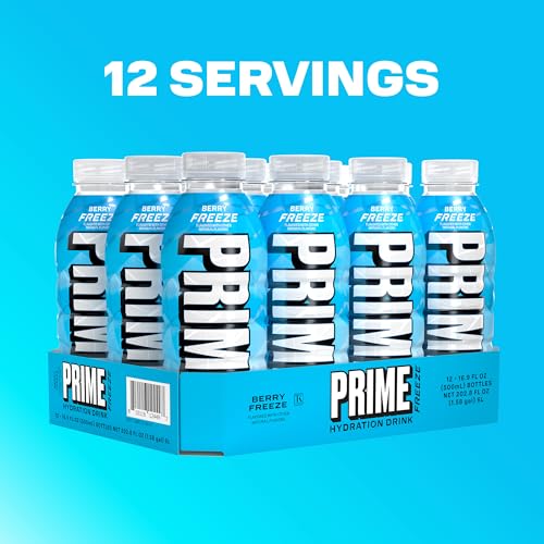 Image 6 of PRIME Hydration BERRY FREEZE, Sports Drinks, Electrolyte Enhanced for Ultimate Hydration, 250mg BCAAs, B Vitamins, Antioxidants, Low Sugar, 16.9 Fl Oz, 12 Pack
