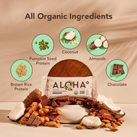 Thumbnail for Image 3 of ALOHA Organic Plant Based Protein Bars, Coconut Chocolate Almond, 12 Count