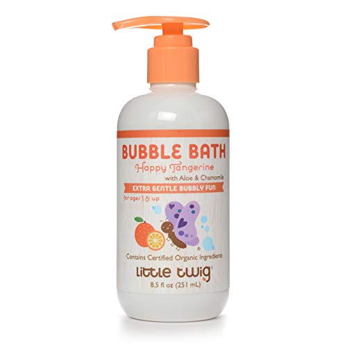 Image 1 of Default Title for the product Little Twig Bubble Bath, Baby Bath Essential with Natural Plant Derived Formula, Vegan, Gluten-Free, Paraben-Free, Happy Tangerine Scent, 8.5 fl. oz.