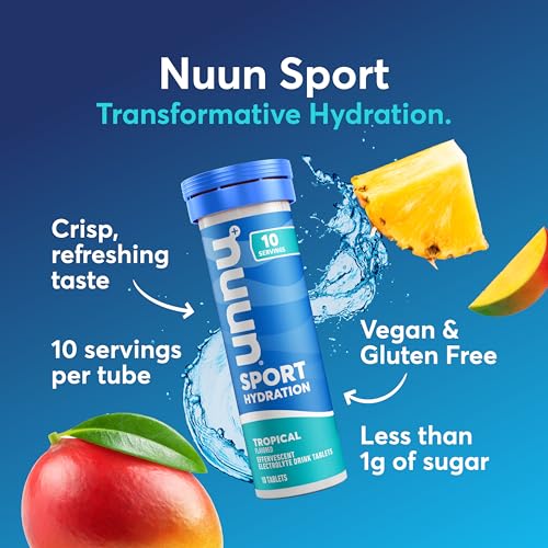 Image 2 of Nuun Sport Electrolyte Tablets, Tropical Flavor, GF & Vegan, 8 Pack