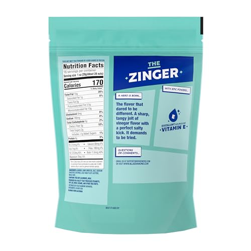 Image 2 of Blue Diamond Almonds Salt N' Vinegar Flavored Snack Nuts, Resealable Bag, 16 Ounce (Pack of 6)