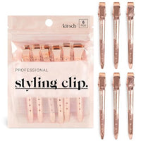 Thumbnail for Image 1 of Default Title for the product Kitsch Professional Alligator Clips - Rose Gold, 6 Pcs