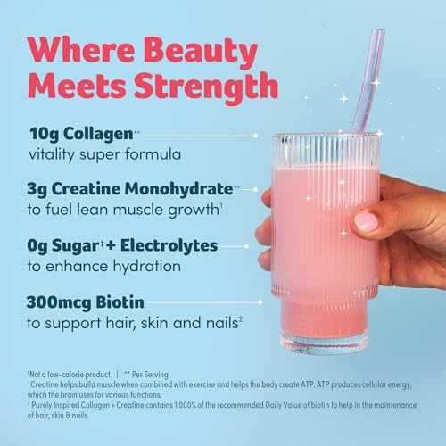 Image 2 of Purely Inspired Collagen & Creatine Powder, Watermelon Strawberry