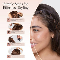 Thumbnail for Image 5 of Kitsch Mini Hair Clips for Women - Tortoise & Black, 16 Pcs