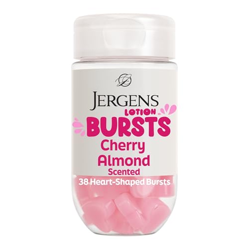 Image 1 of Default Title for the product Jergens Cherry Almond Body Lotion Bursts, Squishy Moisturizer, 38 Count (Pack of 12)