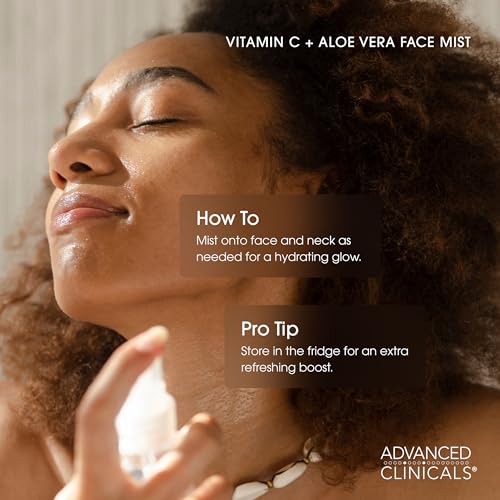 Image 5 of Advanced Clinicals Vitamin C Face Toner + Ferulic Acid & Rosewater 7.5 Fl Oz