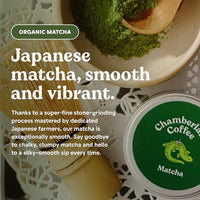 Thumbnail for Image 6 of Chamberlain Coffee Green Tea Ceremonial Grade A Matcha Tin, 30 Servings