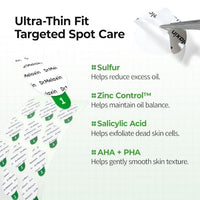 Thumbnail for Image 7 of Dr.Melaxin S-ZINC ZERO-FIT Invisible Ultra Thin Pimple Patches for Face, Acne Patches 0.013mm Clear Zit Stickers Under Makeup with Sulfur, Salicylic Acid, AHA & PHA, Korean Skincare, 72 Count