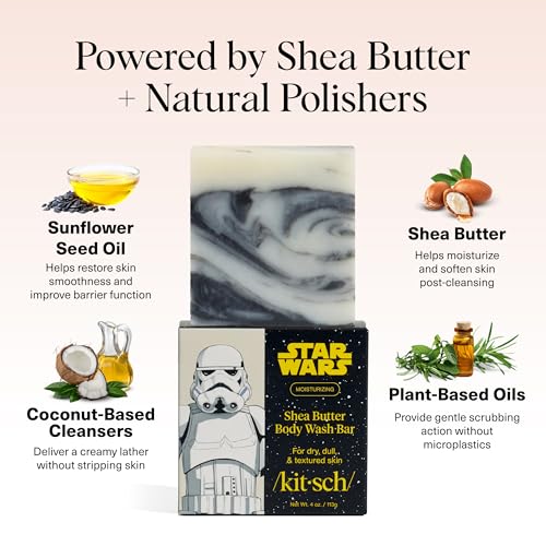 Image 5 of Kitsch x Star Wars Stormtrooper Shea Butter Exfoliating Body Wash Bar