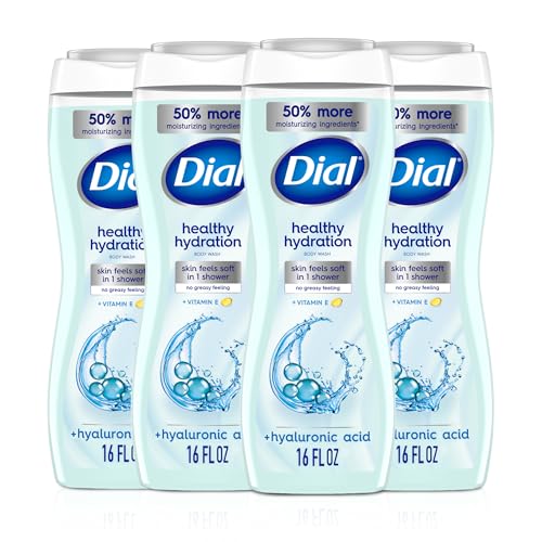Image 1 of Hyaluronic Acid / 16 Ounce (Pack of 4) for the product Dial Healthy Hydration Body Wash