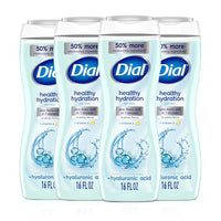 Thumbnail for Image 1 of Hyaluronic Acid / 16 Ounce (Pack of 4) for the product Dial Healthy Hydration Body Wash