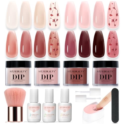 Image 1 of Dried Flower Jelly Nude Brown for the product AZUREBEAUTY Dip Powder Nail Kit