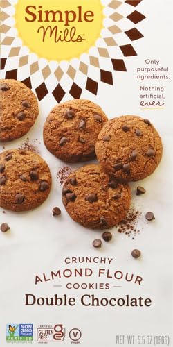 Image 4 of Simple Mills Almond Flour Crunchy Cookies, Double Chocolate Chip, 5.5 Ounce (Pack of 2)