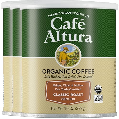 Image 1 of Default Title for the product Cafe Altura Ground Organic Coffee, Regular Decaf, 10 oz Can