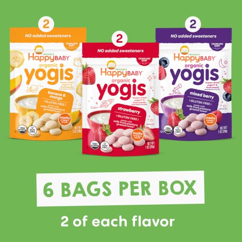 Image 6 of Happy Baby Yogis Yogurt Bites Variety Pack 1oz Pouch 6 Pack