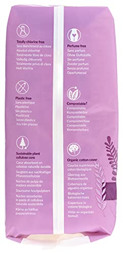 Image 5 of natracare Natural Traditional Style Maxi Pads, Regular, Individually Wrapped, Without Wings in Plant-Based Bag (1 Pack, 14 Pads Total)