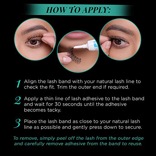Image 5 of Ardell Natural Lashes False Eyelashes Beauties - Black, Full Volume, Lightweight, Reusable Strip Lashes for Natural Look, 4 Pack