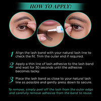Thumbnail for Image 5 of Ardell Natural Lashes False Eyelashes Beauties - Black, Full Volume, Lightweight, Reusable Strip Lashes for Natural Look, 4 Pack