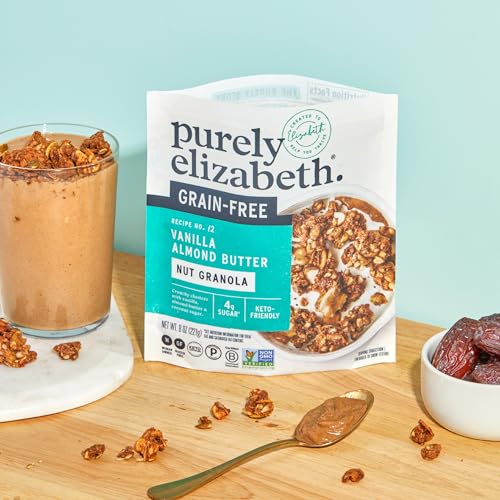Image 5 of purely elizabeth. Granola Vanilla Almond Butter MCT Grain Free, 8 Ounce