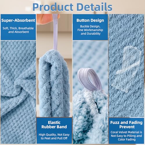 Image 3 of Amrules Hair Towel Wrap, 4 Packs Turbans for Wet Hair, 9.8" x 25.6"