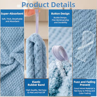 Thumbnail for Image 3 of Amrules Hair Towel Wrap, 4 Packs Turbans for Wet Hair, 9.8