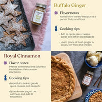 Thumbnail for Image 6 of Burlap & Barrel 3pk Sweet Spice Set - 3 Full Size Jars including Royal Cinnamon, Cloud Forest Cardamom, & Buffalo Ginger
