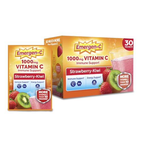 Image 1 of Default Title for the product Emergen-C Vitamin C 1000mg Immune Support, Strawberry Kiwi, 30 Packets