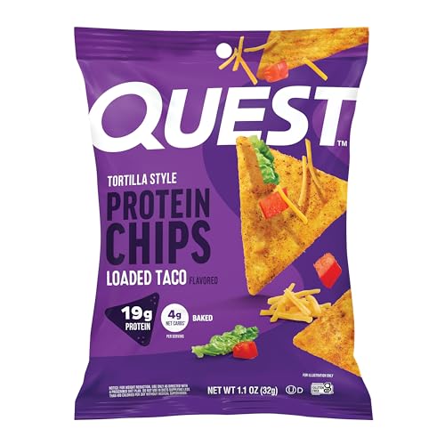 Image 1 of Default Title for the product Quest Nutrition Loaded Taco Tortilla Style Protein Chips, 1.1 oz (Pack of 12)