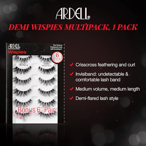 Image 3 of Ardell Demi Wispies Lashes Natural Look Wispy Strip False Eyelashes 6 Pairs