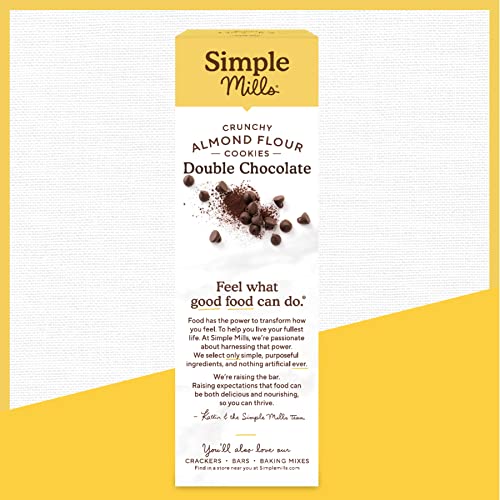 Image 5 of Simple Mills Almond Flour Double Chocolate Chip Cookies, Gluten Free, Organic Coconut Oil, 5.5 Ounce (Pack of 6)