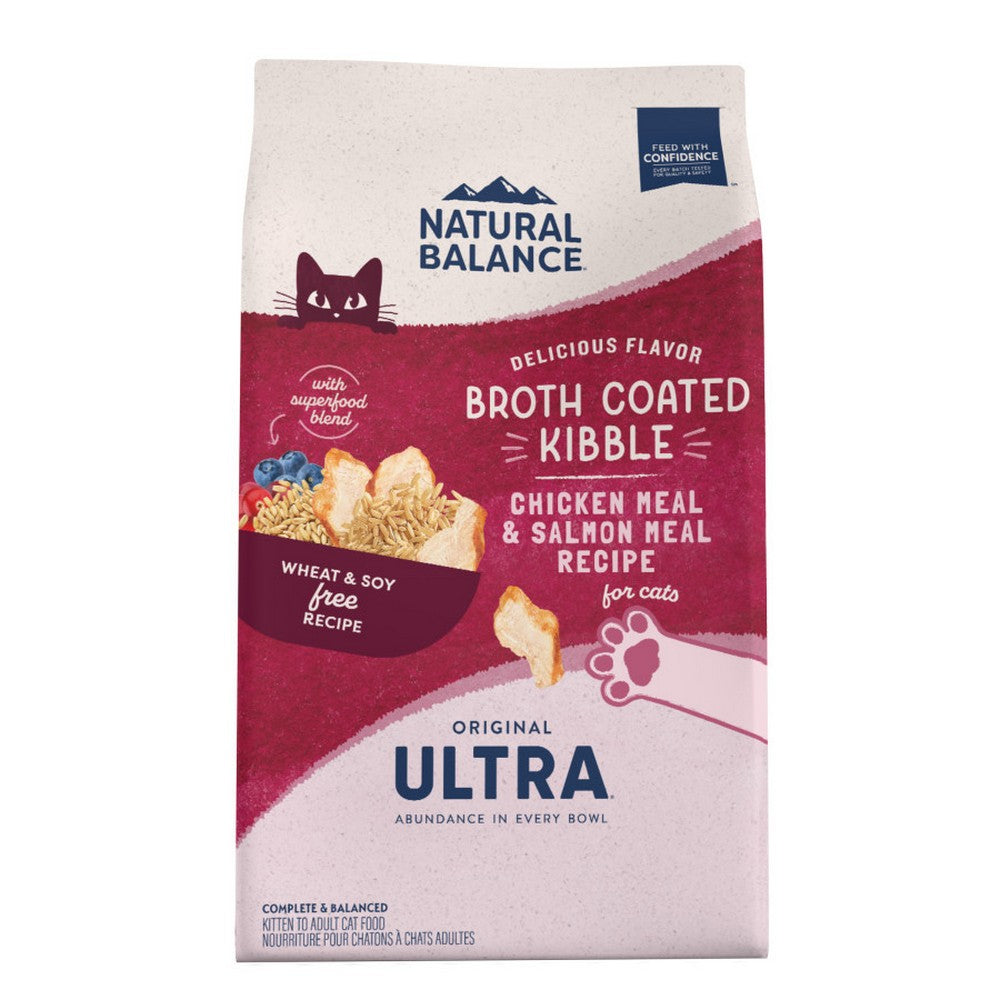 Natural Balance Pet Foods Original Ultra Broth Coated Dry Cat Food Chicken  Salmon, Lbs by Natural Balance Pet Foods