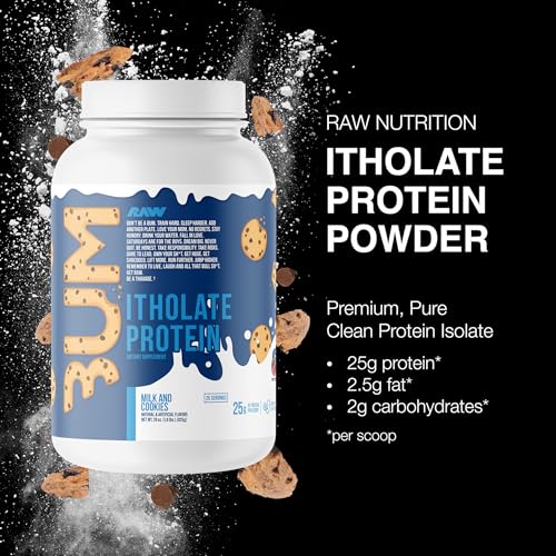 Image 2 of RAW Whey Isolate Protein Powder, Milk & Cookie (CBUM Itholate) - 100% Grass-Fed Sports Nutrition Powder - 25 Servings