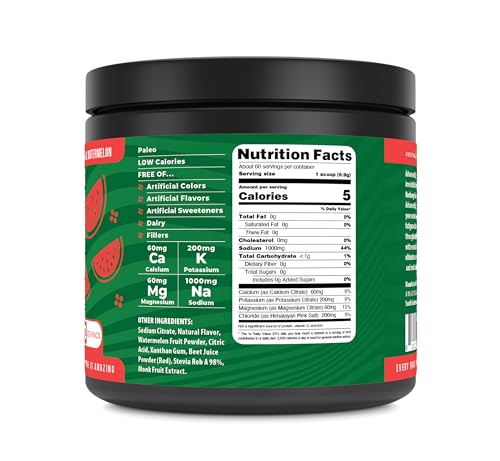 Image 2 of Amazing Nutrition Advanced Hydration Electrolyte Powder 60 Servings Natural Watermelon