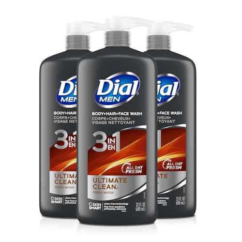 Image 13 of Ultimate Clean / 23 Fl Oz (Pack of 3) for the product Dial Men 3-in-1 Body, Hair and Face Wash