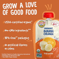 Thumbnail for Image 6 of Earth's Best Organic Banana Orange Pouch, 3.5 oz (Pack of 12)