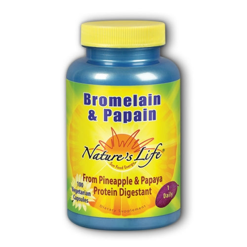 Nature's Life Bromelain & Papain 250/250 mg 100 vcaps