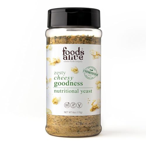 Image 1 of Default Title for the product Foods Alive Nutritional Yeast, Zesty Cheesy Goodness, 6 oz (170 g) Unforitifed Nutritional Yeast Italian Seasoning