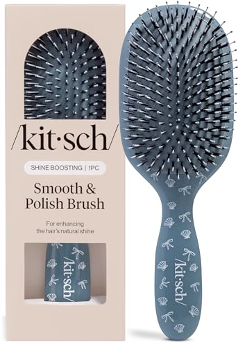 Image 5 of Blue for the product Kitsch Smooth & Polish Hair Brushes For Women and Men